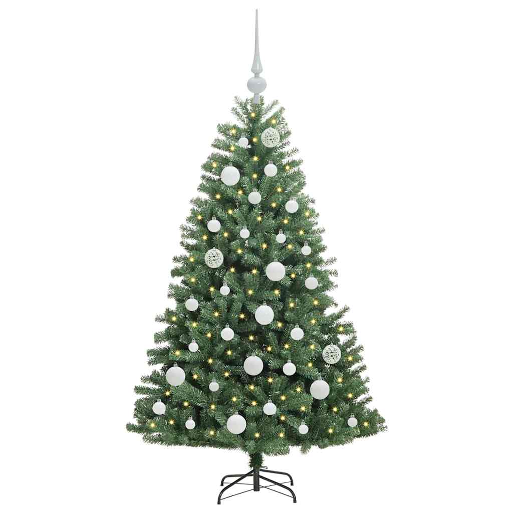 Umjetno božićno drvce s nogom Zelena 120 cm PVC i metal