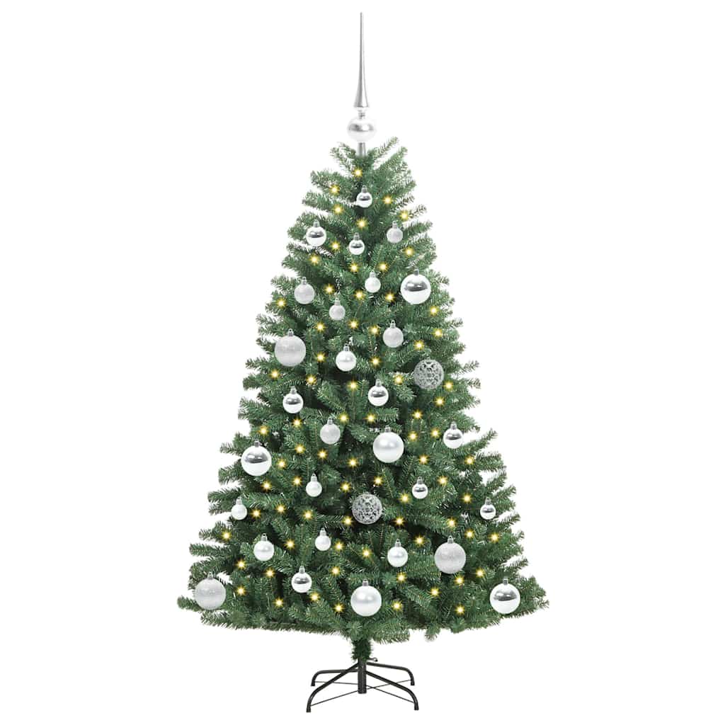 Umjetno božićno drvce s nogom Zelena 120 cm PVC i metal