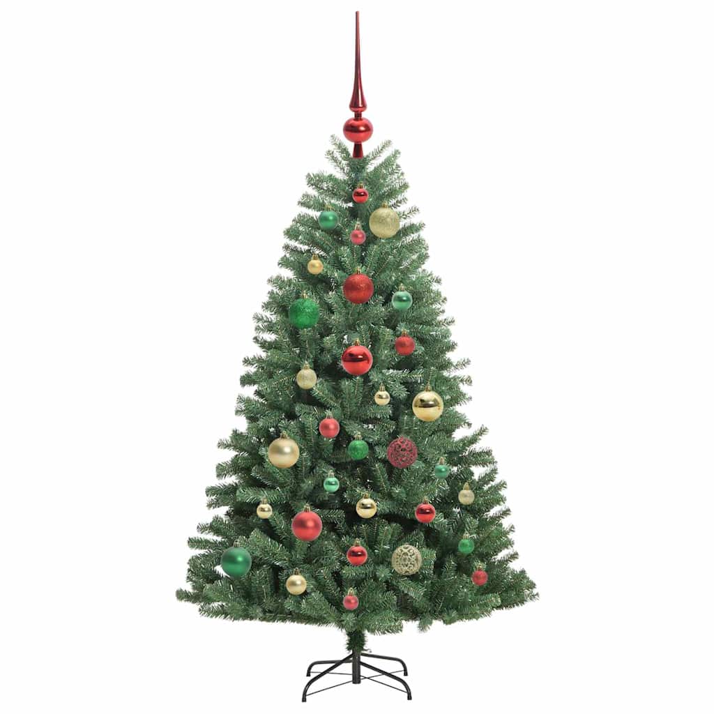 Umjetno božićno drvce s nogom Zelena 120 cm PVC i metal