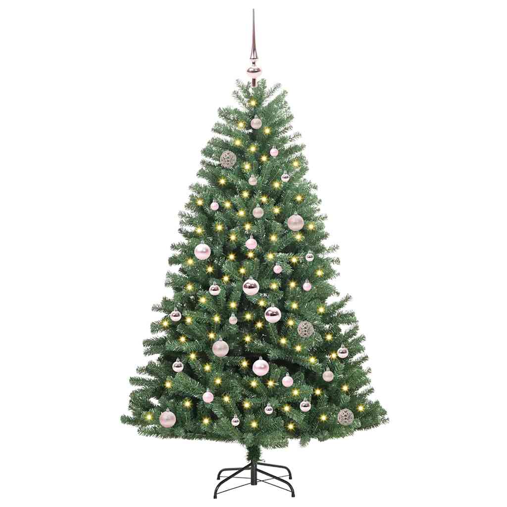 Umjetno božićno drvce s nogom Zelena 150 cm PVC i metal