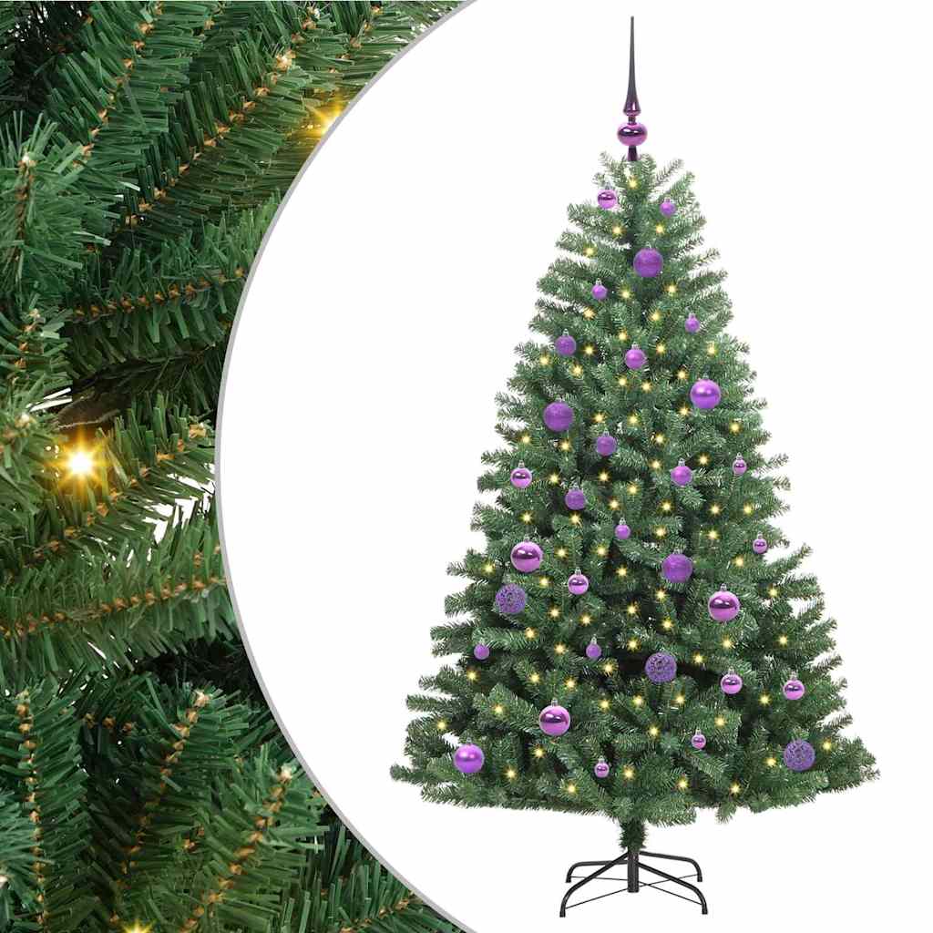 Umjetno božićno drvce s nogom Zelena 150 cm PVC i metal