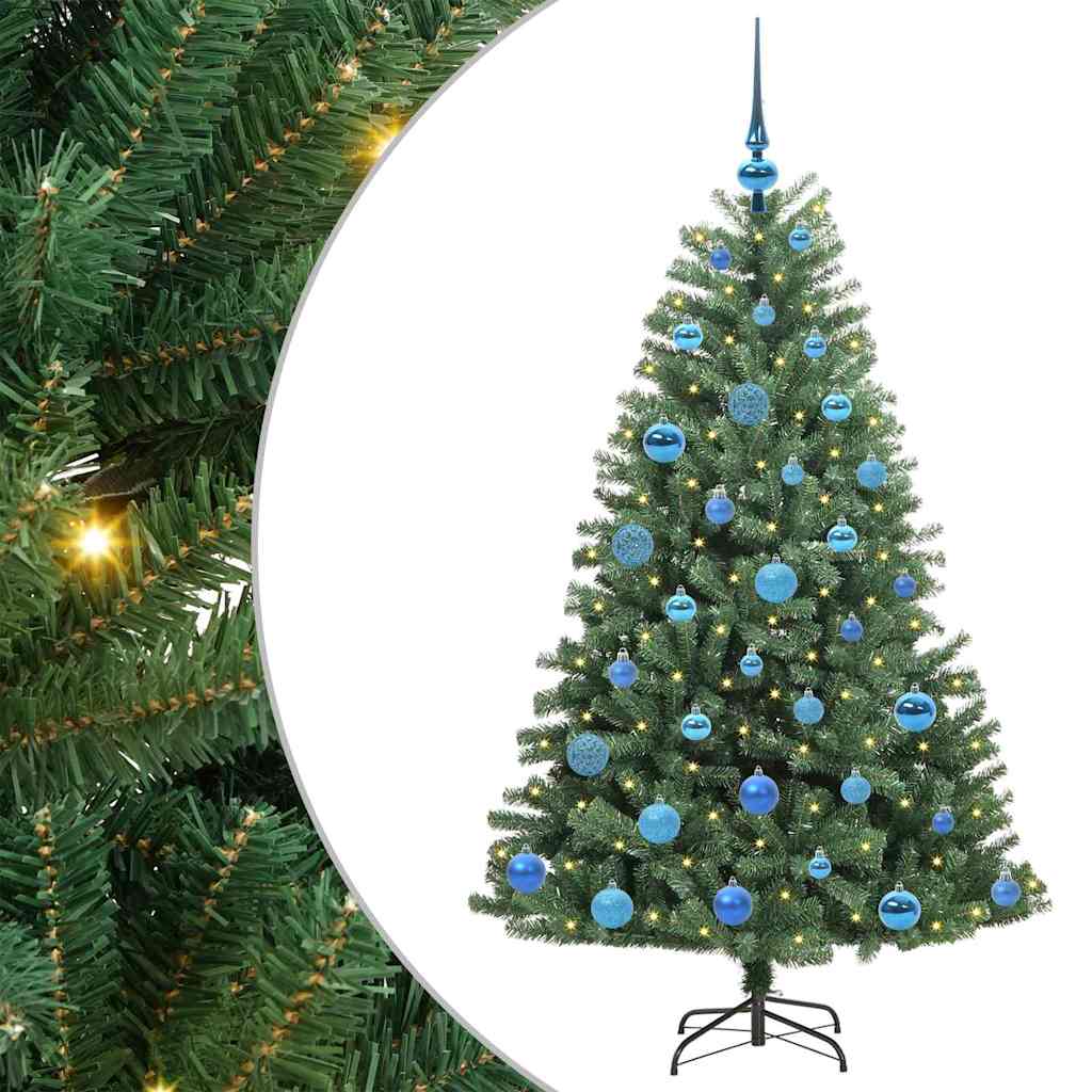 Umjetno božićno drvce s nogom Zelena 150 cm PVC i metal