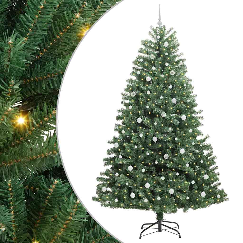 Umjetno božićno drvce s nogom Zelena 240 cm PVC i metal