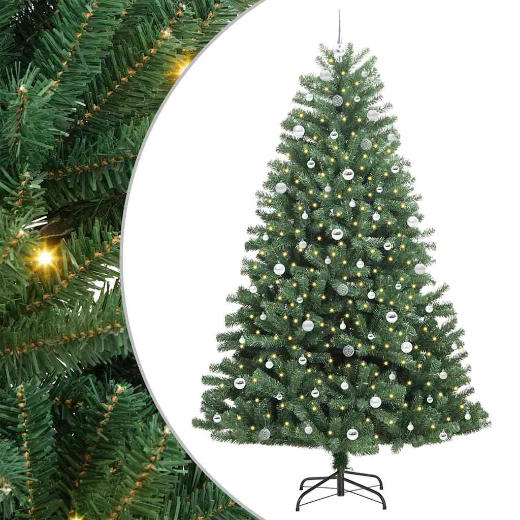Umjetno božićno drvce s nogom Zelena 240 cm PVC i metal