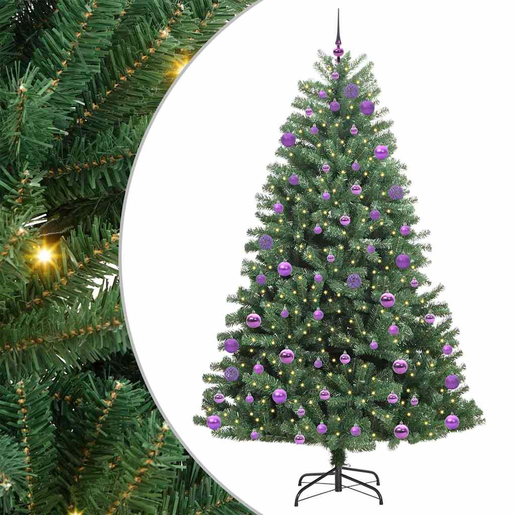 Umjetno božićno drvce s nogom Zelena 240 cm PVC i metal