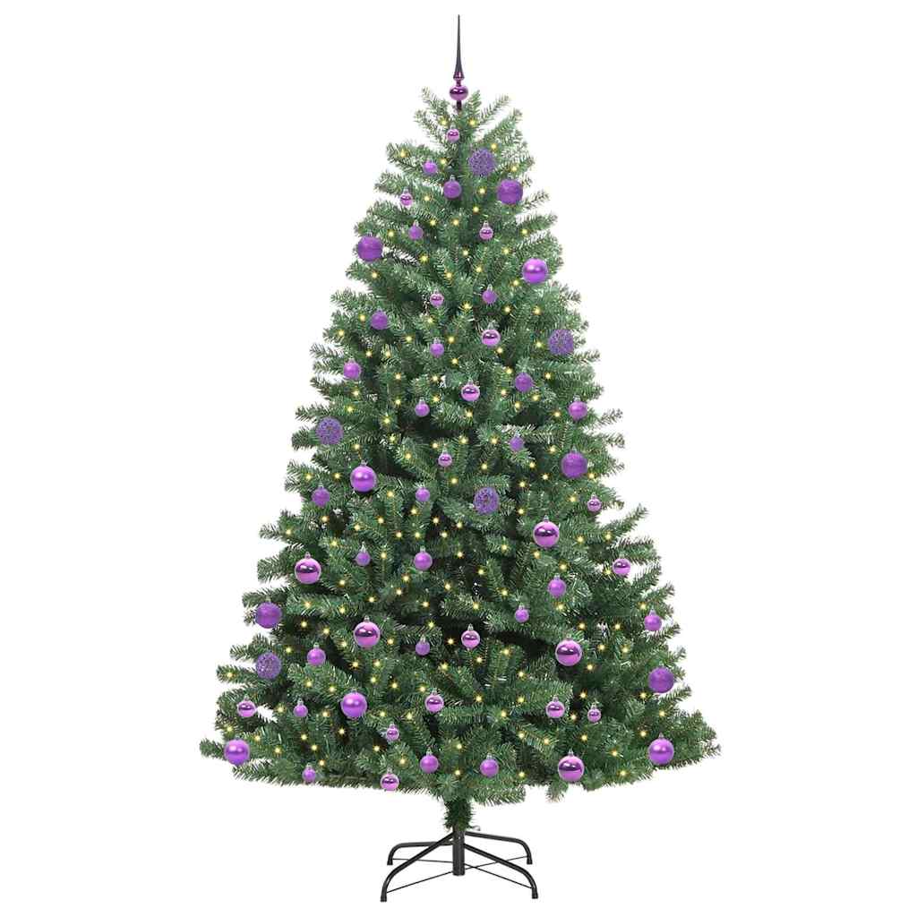 Umjetno božićno drvce s nogom Zelena 240 cm PVC i metal