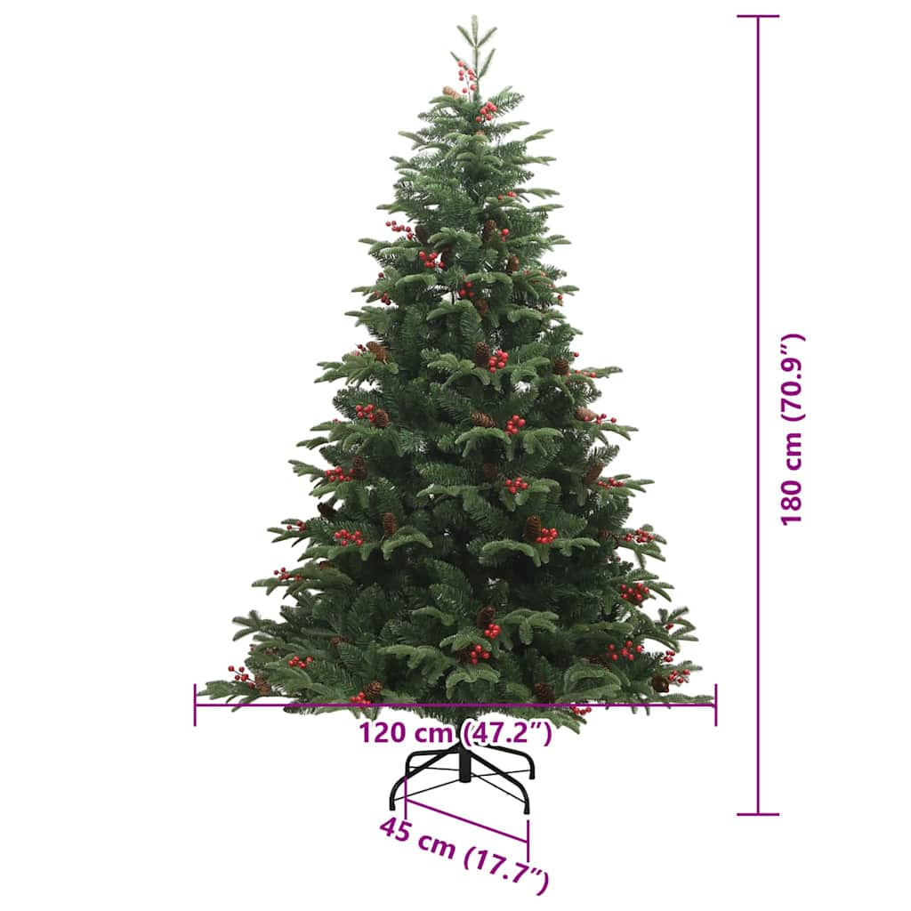 Umjetno božićno drvce Zelena 180 cm PVC i Metal i Plastika
