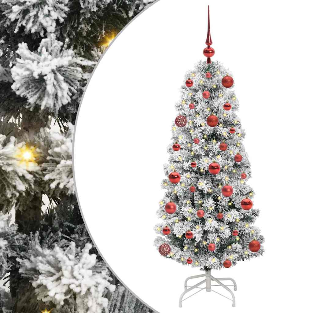 Umjetno božićno drvce s nogom s stalakom Zelena i bijela 120 cm
