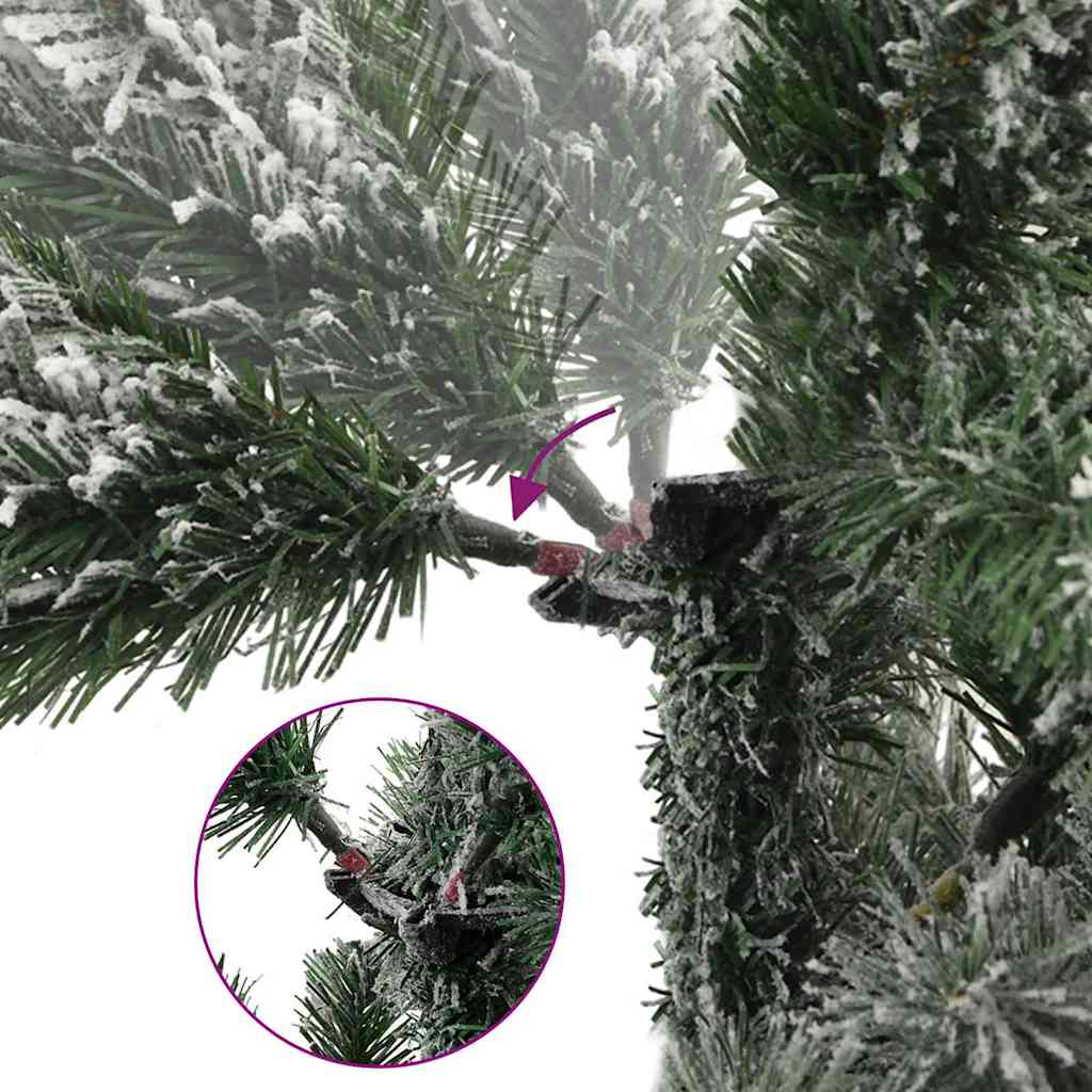 Umjetno božićno drvce s nogom Zelena i bijela 120 cm