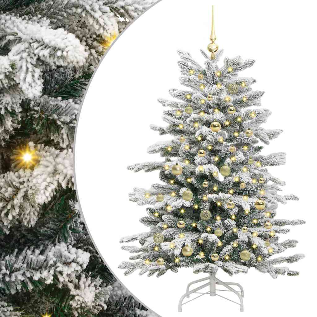 Umjetno božićno drvce s nogom Bijelo 150 cm PE i PVC
