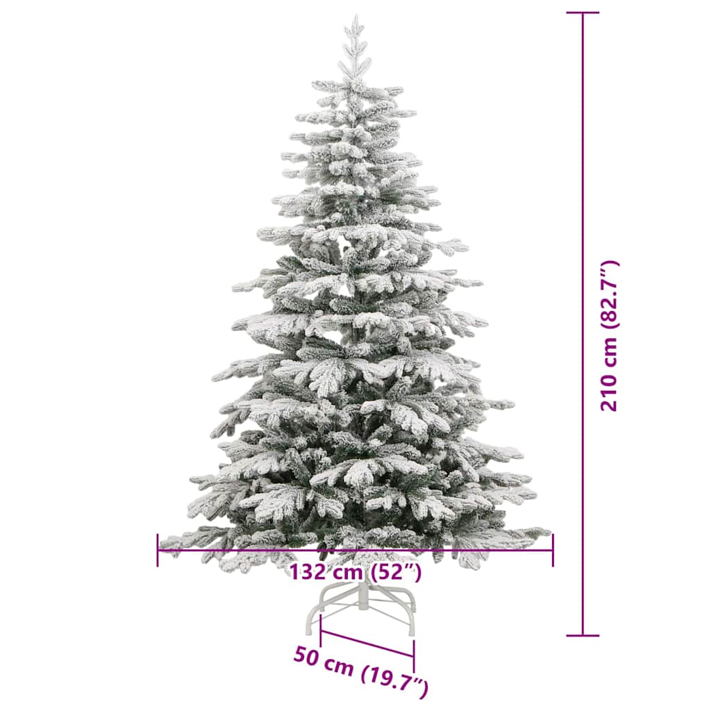 Umjetno božićno drvce s nogom Bijelo 210 cm PE i PVC