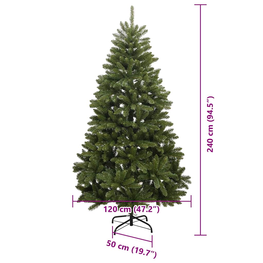 Umjetno božićno drvce 240 cm 300 LED lampica Topla bijela