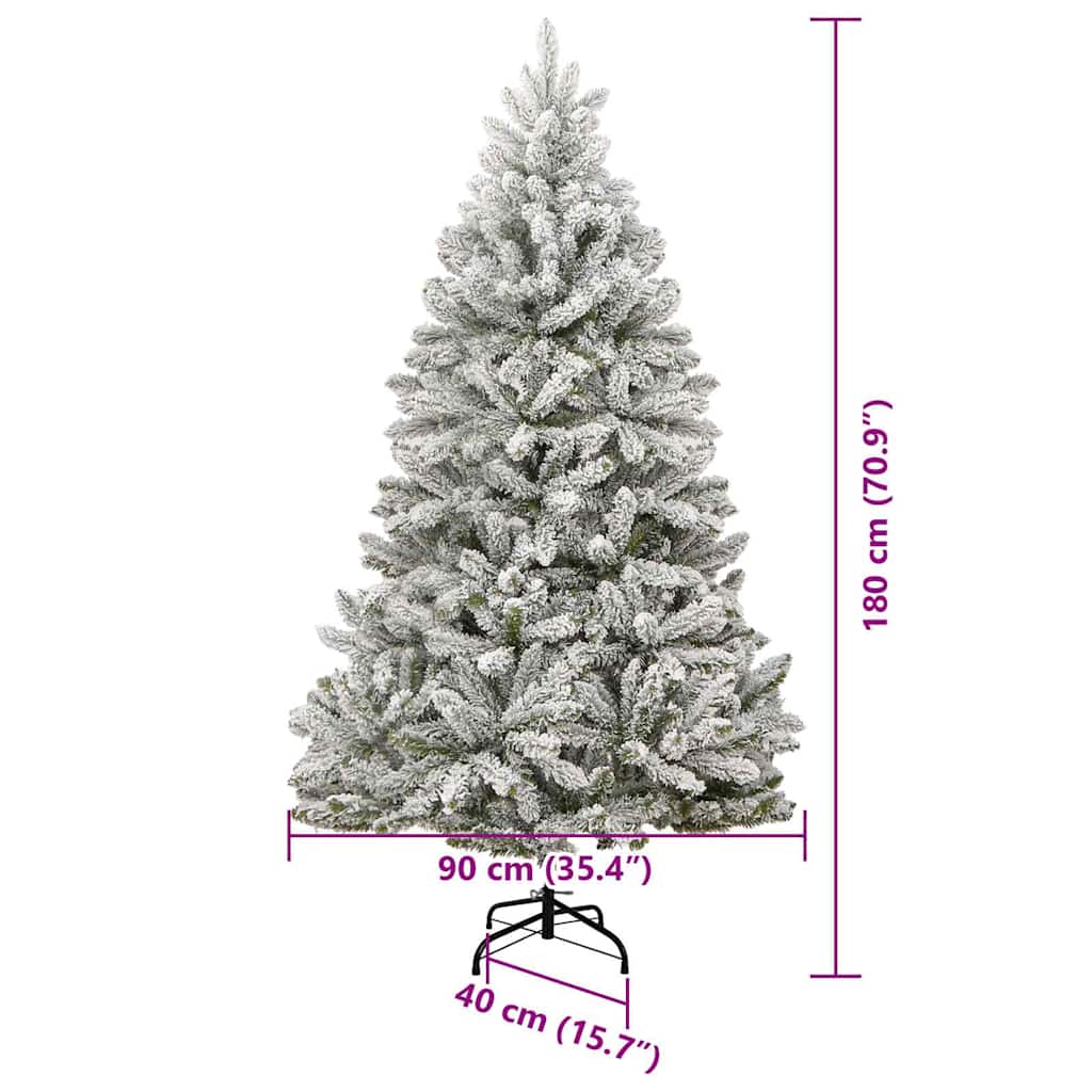 Umjetno božićno drvce 180 cm 300 LED lampica Topla bijela