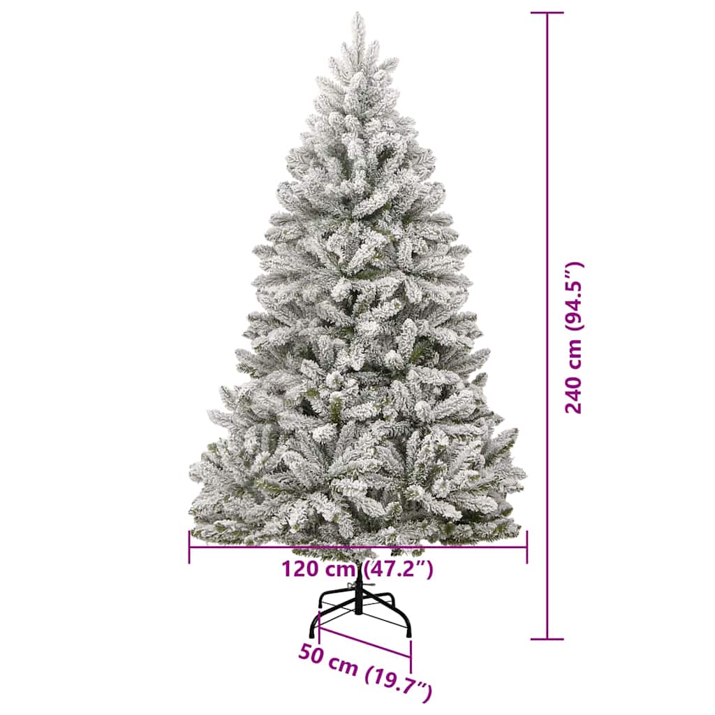 Umjetno božićno drvce Zelena i bijela 240 cm PVC i metal