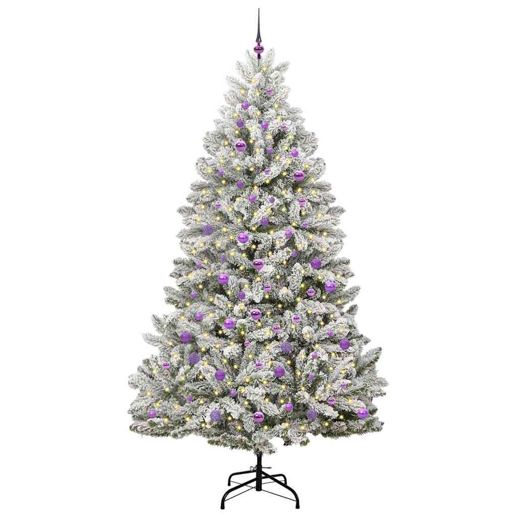 Umjetno božićno drvce Zelena i bijela 240 cm PVC i metal