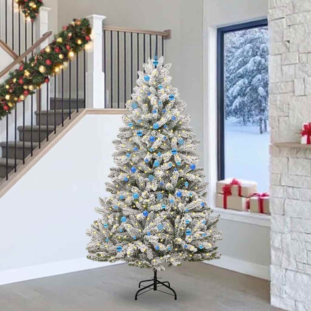 Umjetno božićno drvce Zelena i bijela 240 cm PVC i metal