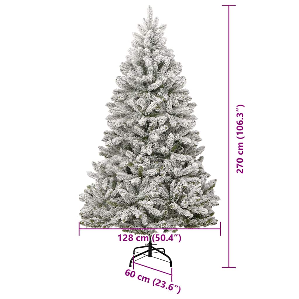 Umjetno božićno drvce Zelena i bijela 270 cm PVC i metal