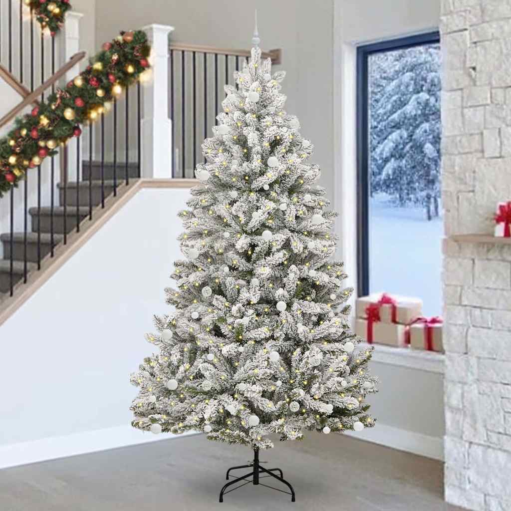 Umjetno božićno drvce Zelena i bijela 270 cm PVC i metal