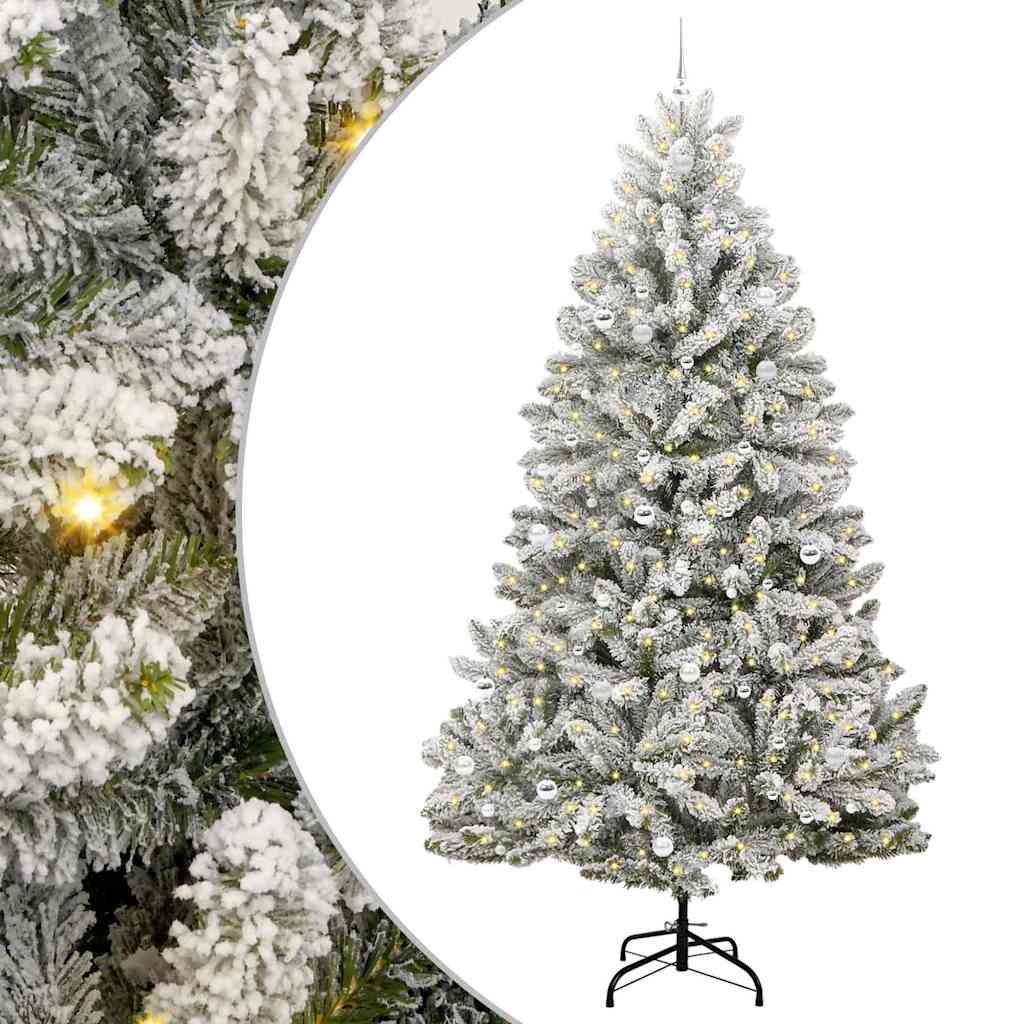 Umjetno božićno drvce Zelena i bijela 270 cm PVC i metal