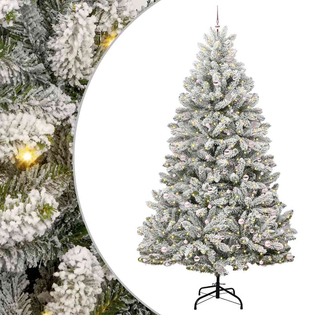 Umjetno božićno drvce s nogom Zelena i bijela 300 cm