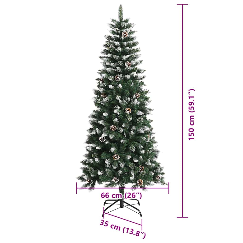 Umjetno božićno drvce Zelena 150 cm PVC, plastika i čelik
