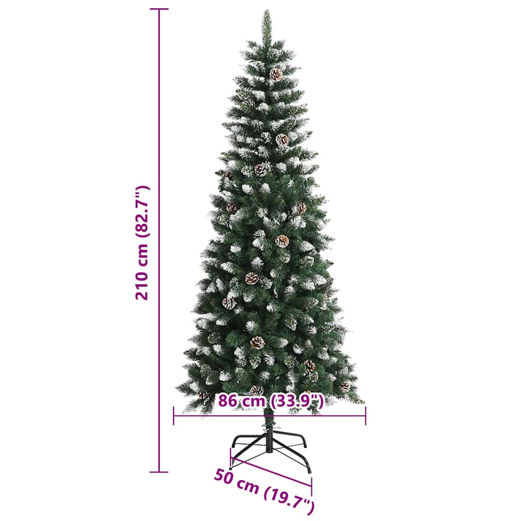 Umjetno božićno drvce Zelena 210 cm PVC, plastika i čelik