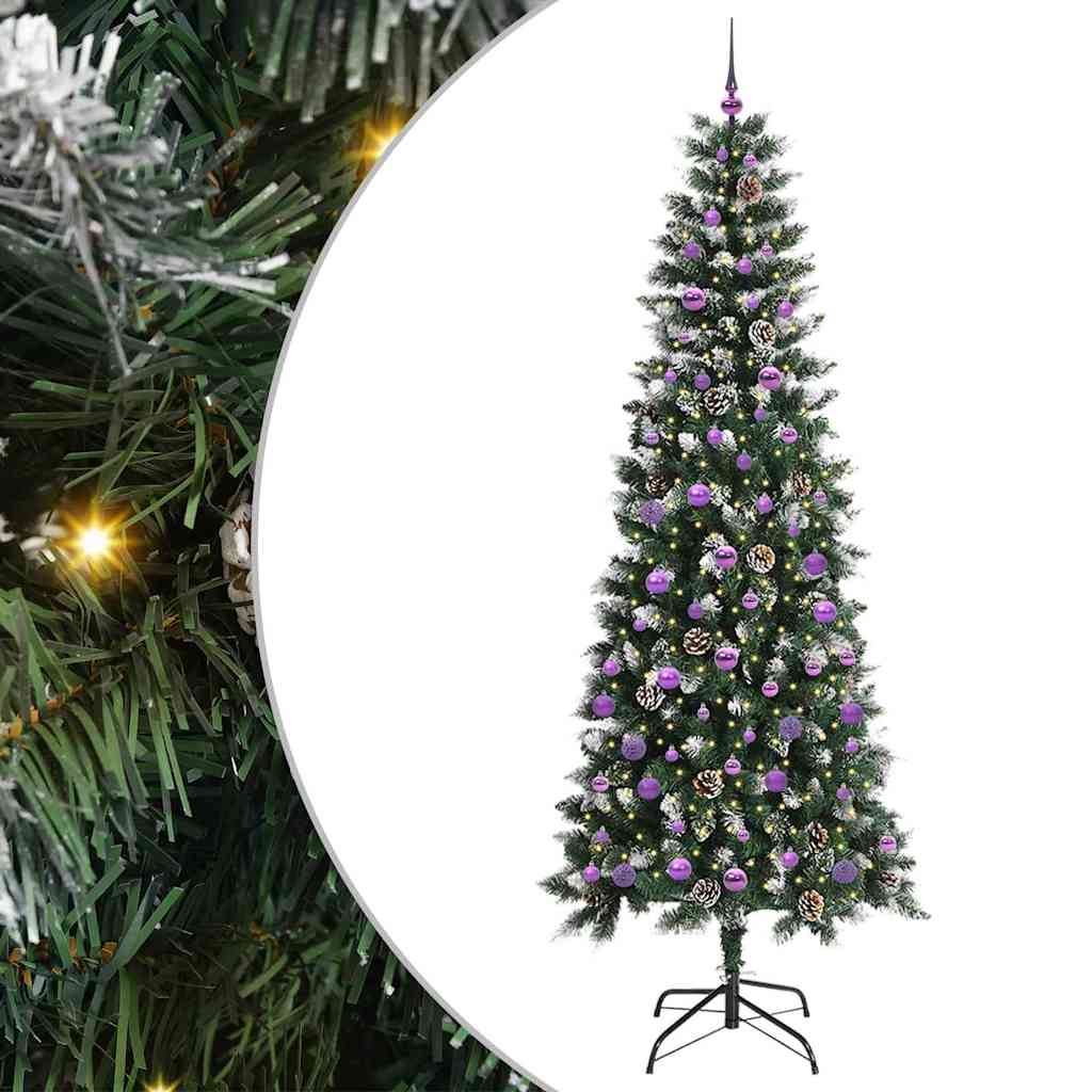 Umjetno božićno drvce Zelena 240 cm PVC, Plastika i Čelik