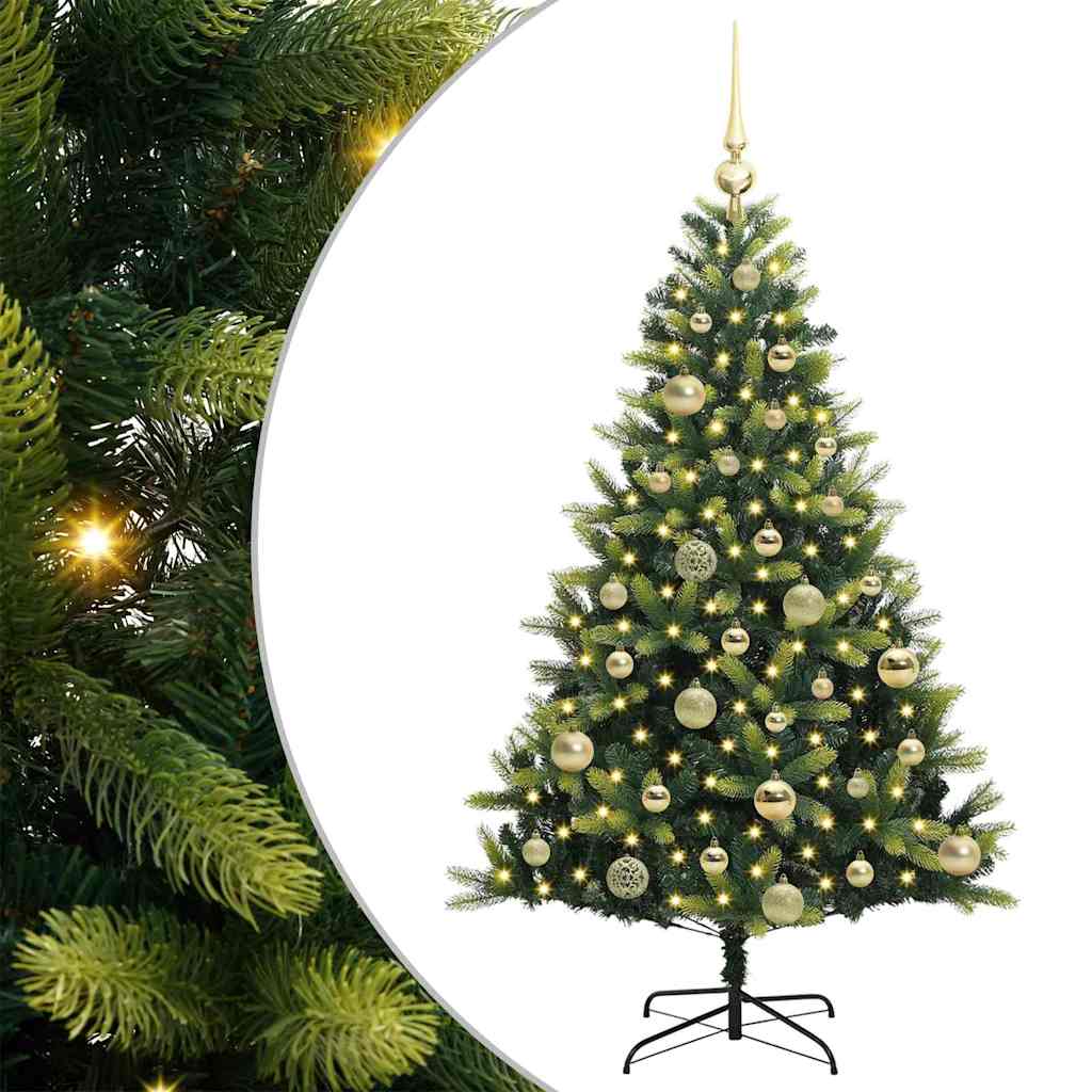 Umjetno rasklopivo božićno drvce 150 LED-a Zelena 120 cm