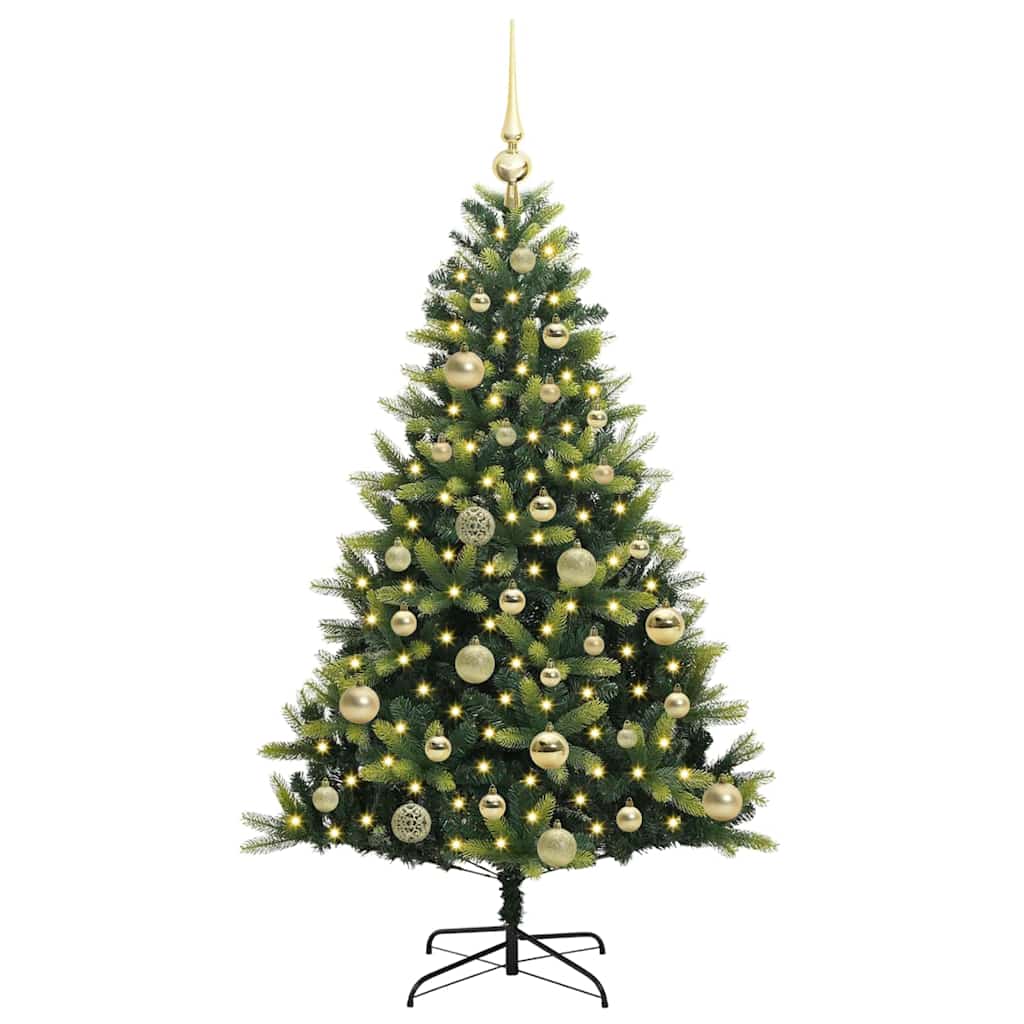 Umjetno rasklopivo božićno drvce 150 LED-a Zelena 120 cm