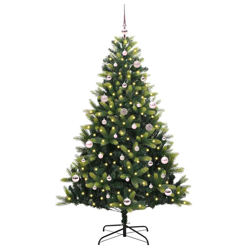 Umjetno rasklopivo božićno drvce 150 LED-a Zelena 150 cm