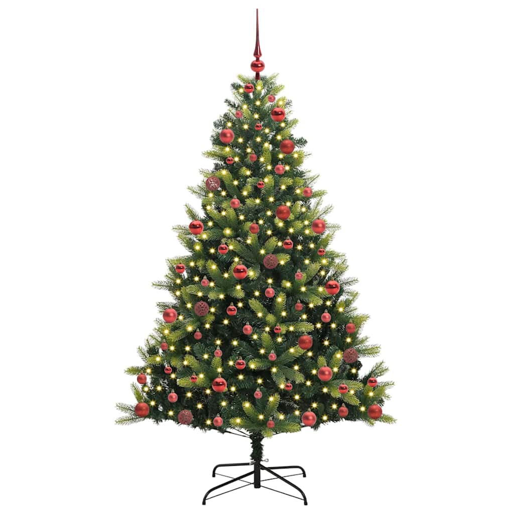 Umjetno savitljivo božićno drvce s 300 LED dioda Zelena 180 cm