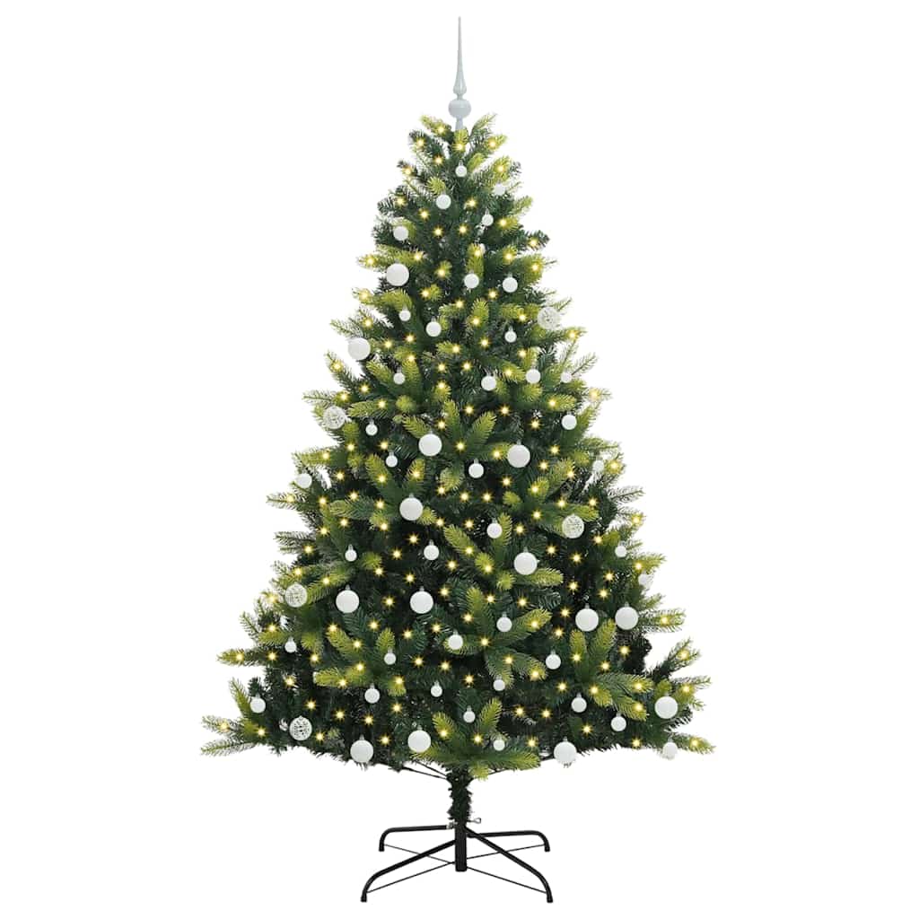 Umjetno savitljivo božićno drvce s 300 LED dioda Zelena 180 cm