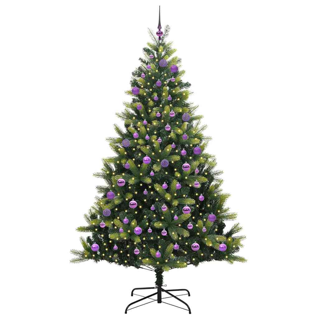 Umjetno savitljivo božićno drvce s 300 LED dioda Zelena 180 cm