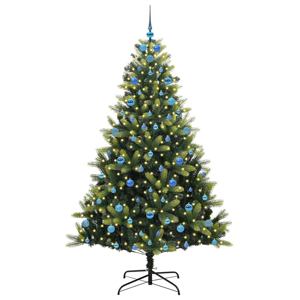 Umjetno savitljivo božićno drvce s 300 LED dioda Zelena 210 cm