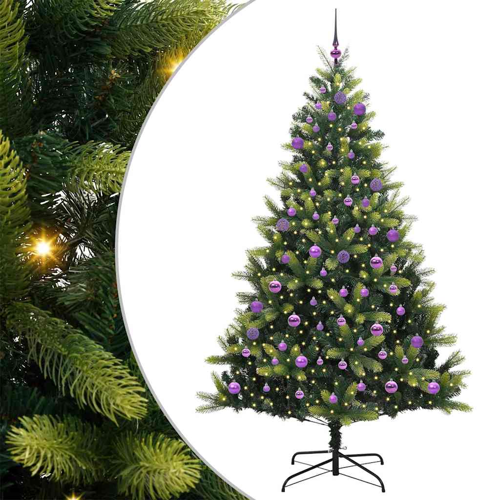 Umjetno savitljivo božićno drvce s 300 LED dioda Zelena 240 cm
