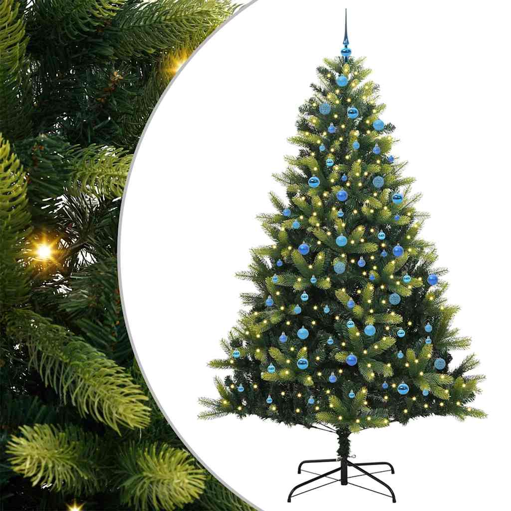 Umjetno savitljivo božićno drvce s 300 LED dioda Zelena 240 cm