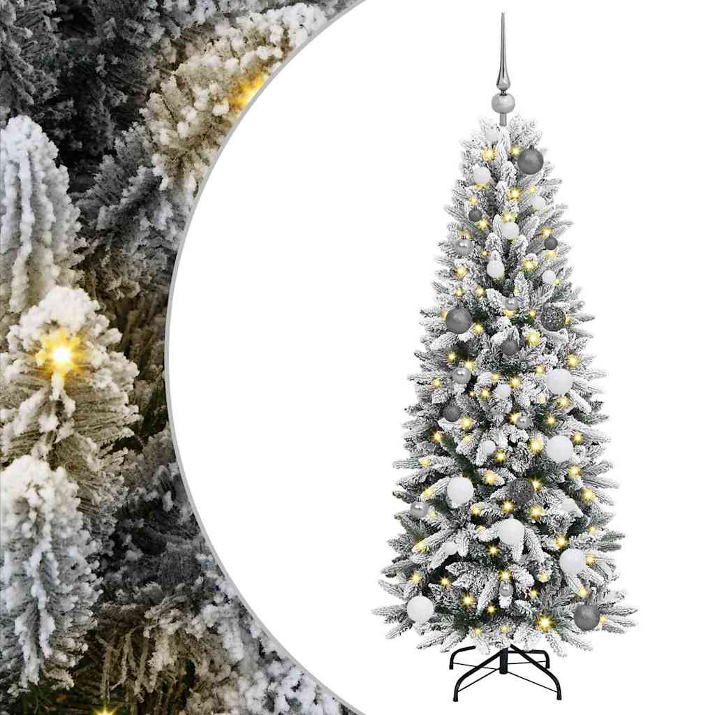 Umjetno božićno drvce Bijelo 150 cm PVC i Plastika i Čelik i PE