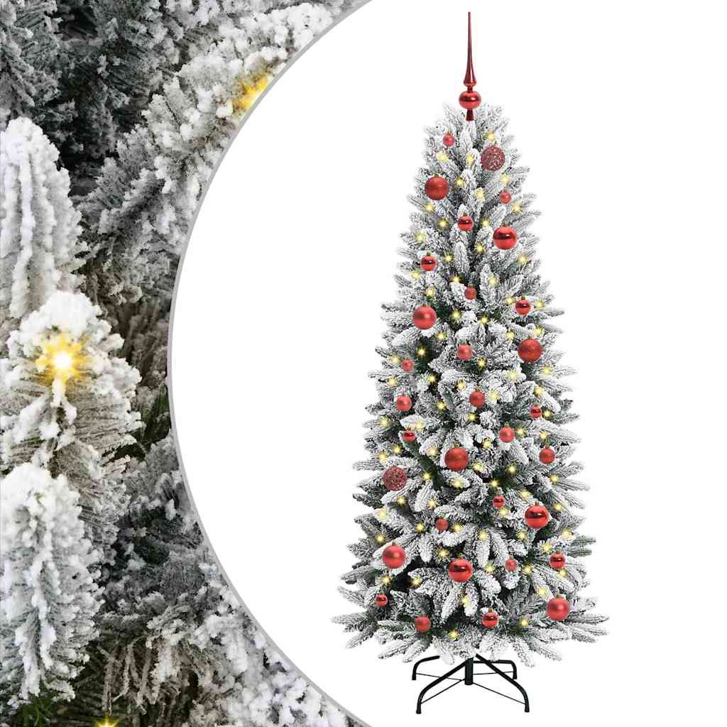 Umjetno božićno drvce Bijelo 150 cm PVC i Plastika i Čelik i PE