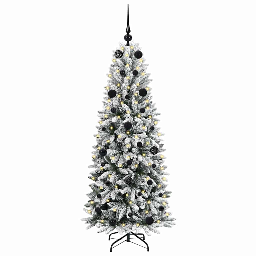 Umjetno božićno drvce Bijela 150 cm PVC, plastika, čelik i PE