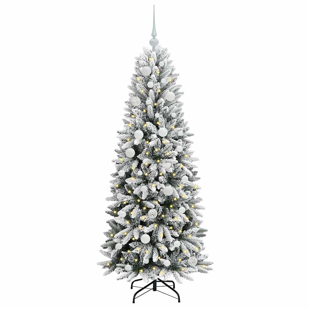 Umjetno božićno drvce Bijela 150 cm PVC, plastika, čelik i PE