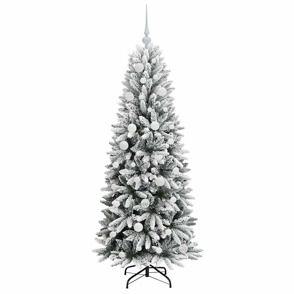 Umjetno božićno drvce Bijela 150 cm PVC, plastika, čelik i PE
