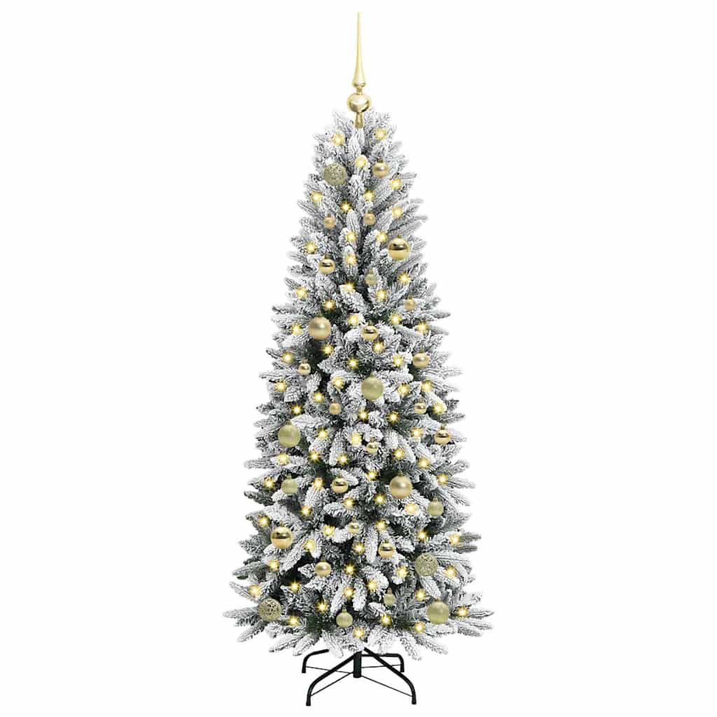 Umjetno božićno drvce Bijela 150 cm PVC, plastika, čelik i PE