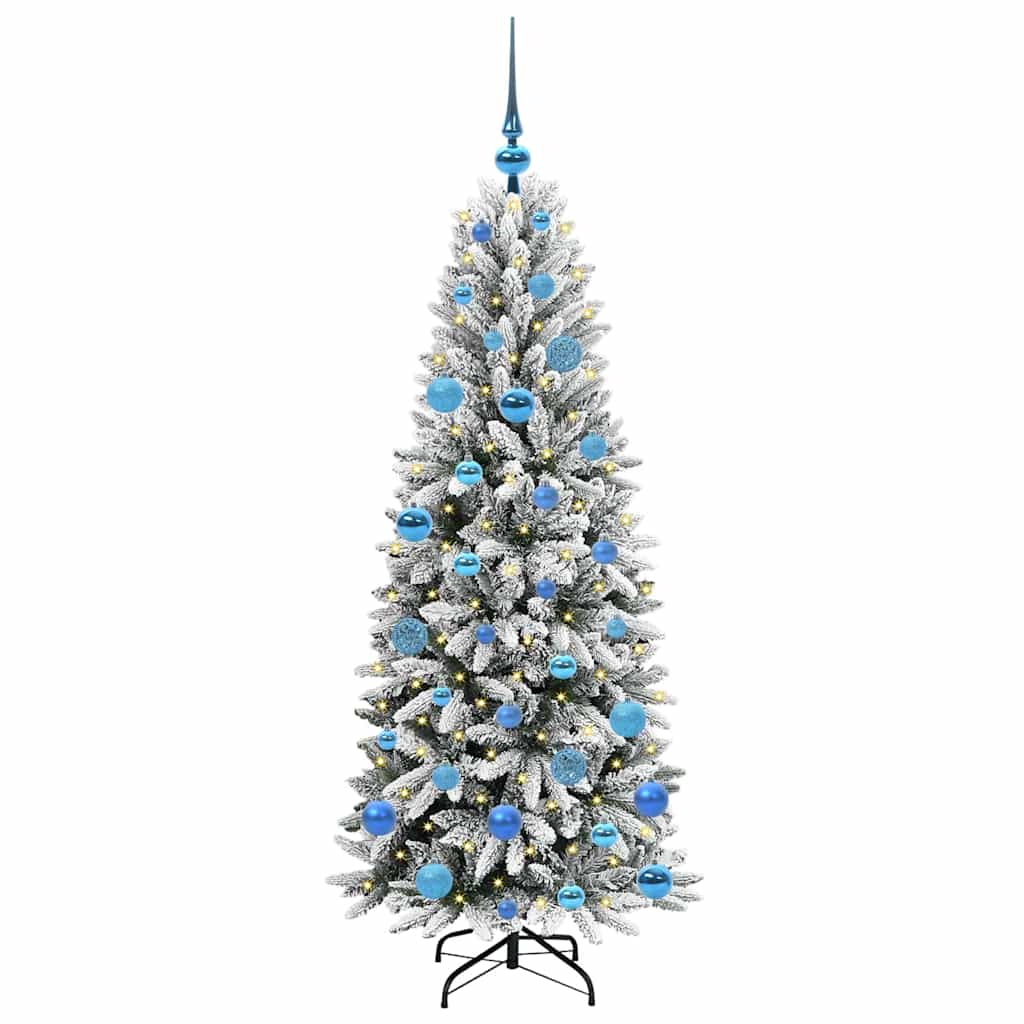 Umjetno božićno drvce Bijela 150 cm PVC, plastika, čelik i PE