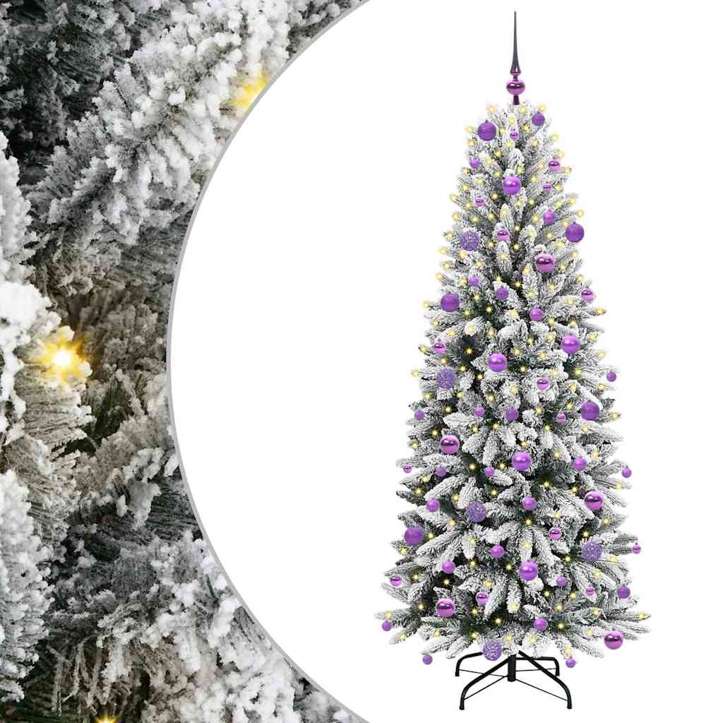 Umjetno božićno drvce Bijelo 180 cm PVC i Plastika i Čelik i PE