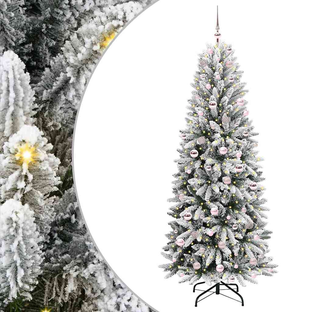 Umjetno božićno drvce Bijelo 210 cm PVC i Plastika i Čelik i PE