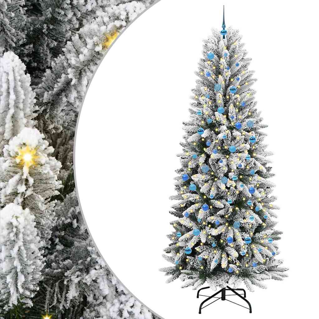 Umjetno božićno drvce Bijelo 240 cm PVC i Plastika i Čelik i PE