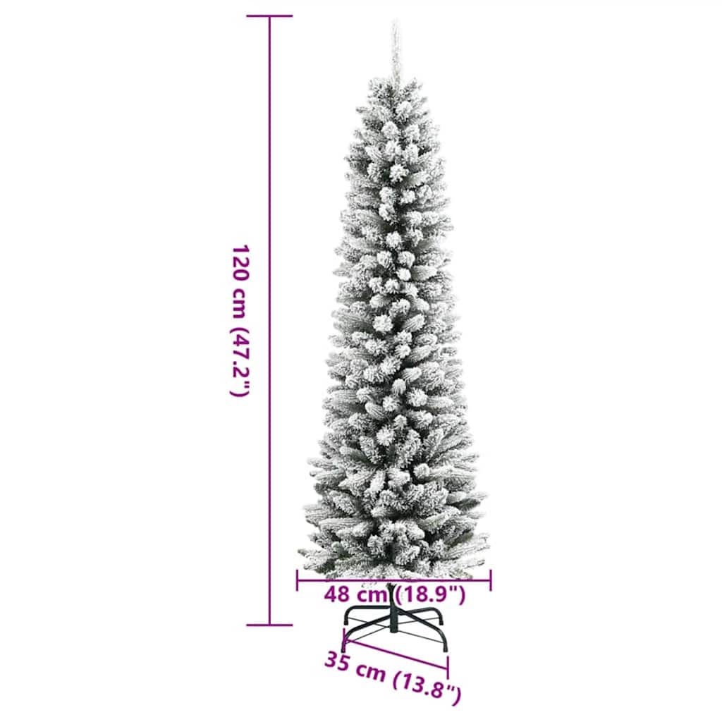 Umjetno božićno drvce Bijelo 120 cm PVC i Metal i Plastika