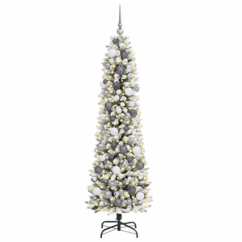 Umjetno božićno drvce Bijelo 180 cm PVC i Metal i Plastika