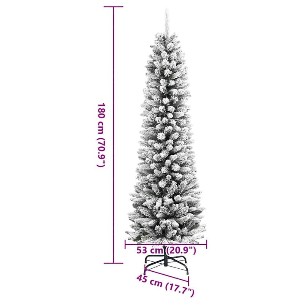 Umjetno božićno drvce Bijelo 180 cm PVC i Metal i Plastika