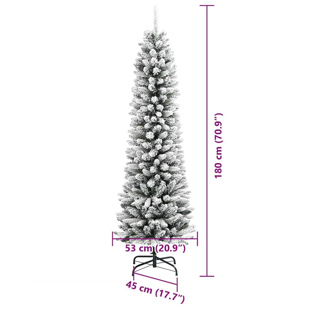 Umjetno božićno drvce Bijela 180 cm PVC i Metal i Plastika